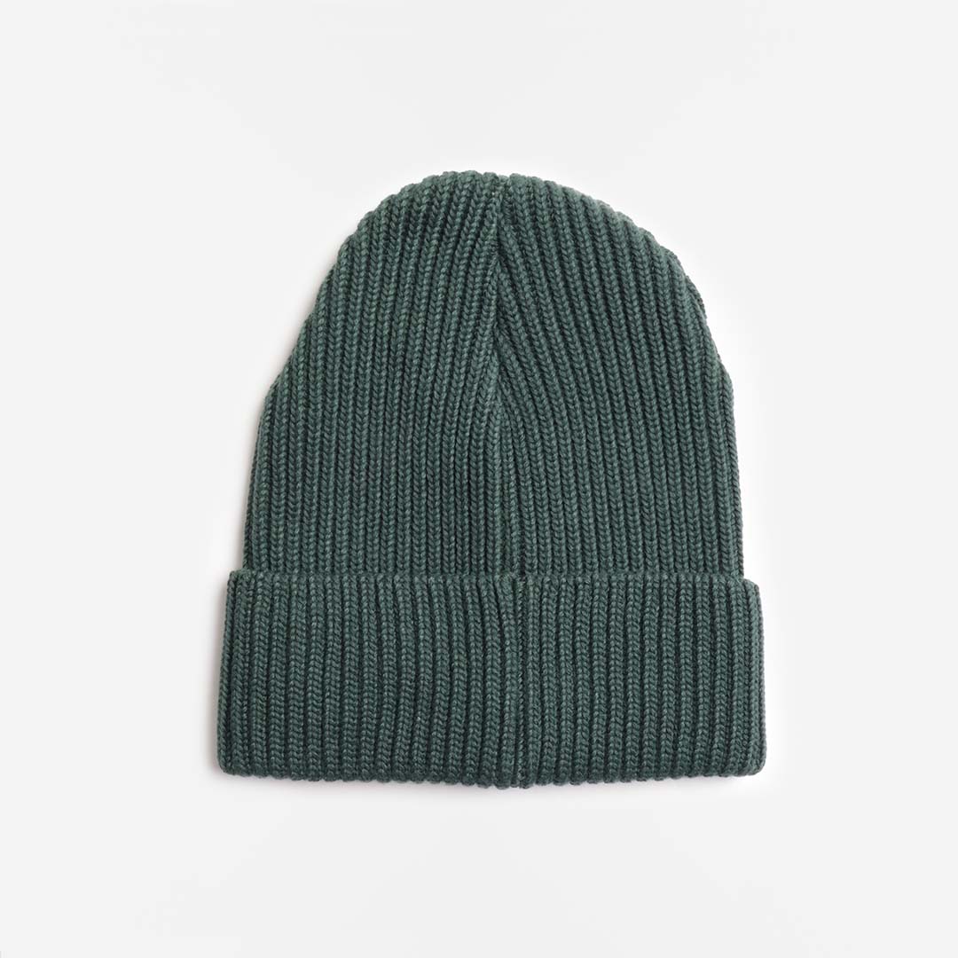Patagonia Fishermans Rolled Beanie, Cascade Green, Detail Shot 2