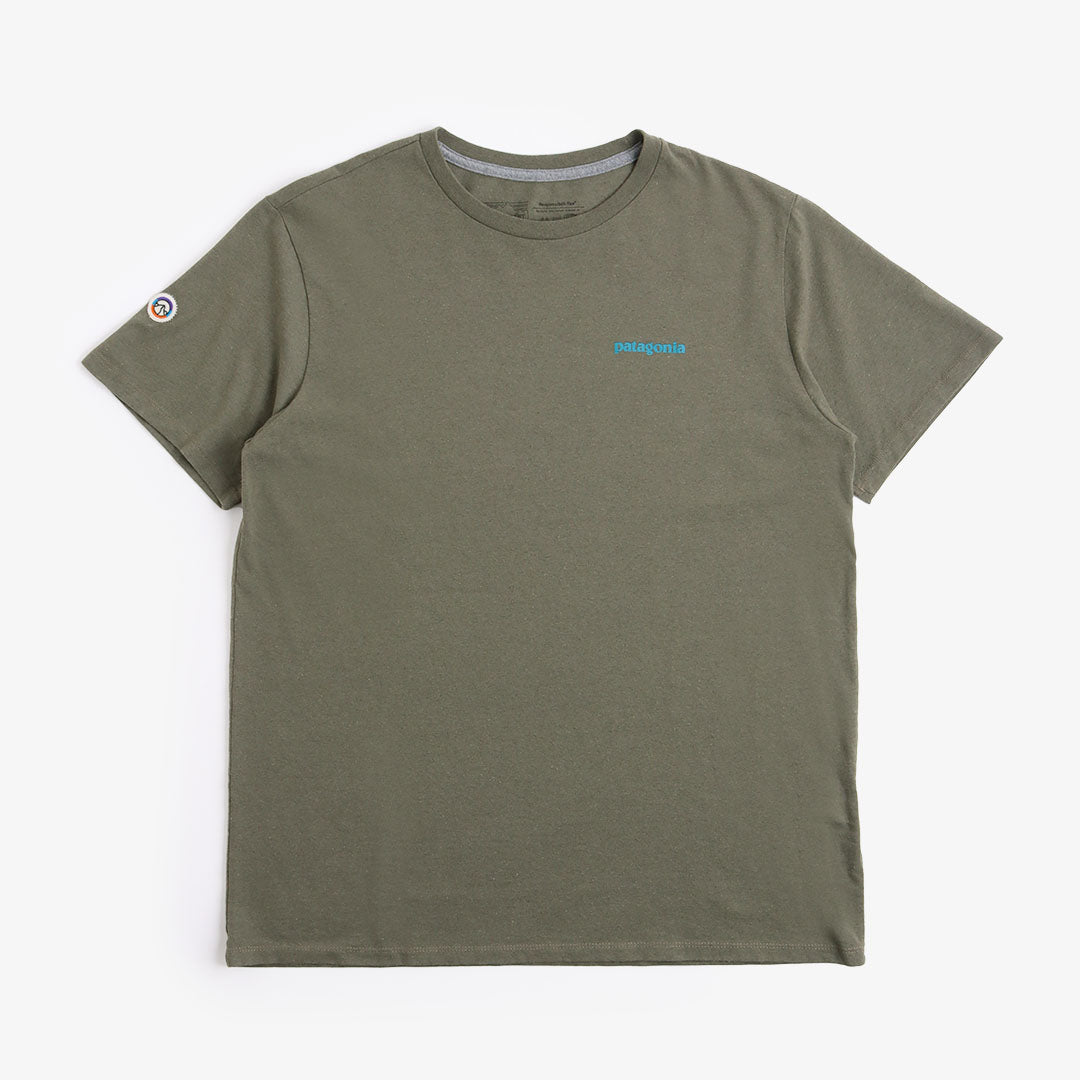 Patagonia Fitz Roy Icon Responsibili-Tee T-Shirt, Sleet Green, Detail Shot 1