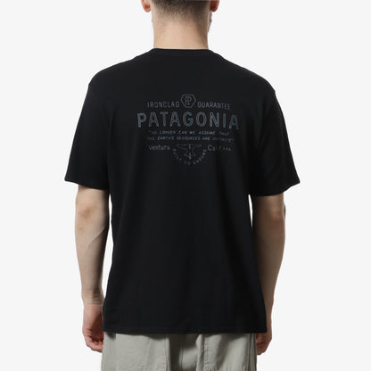 Patagonia Forge Mark Responsibili-Tee T-Shirt, Black, Detail Shot 3