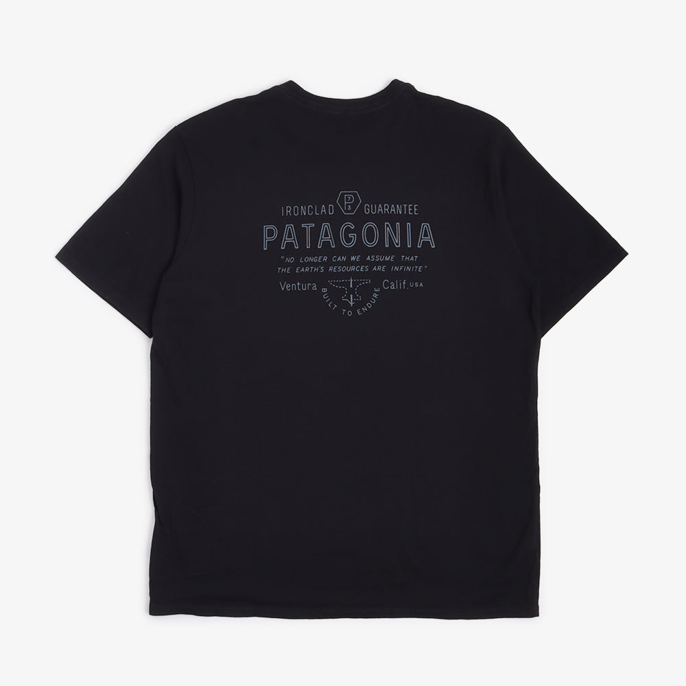 Patagonia Forge Mark Responsibili-Tee T-Shirt, Black, Detail Shot 5