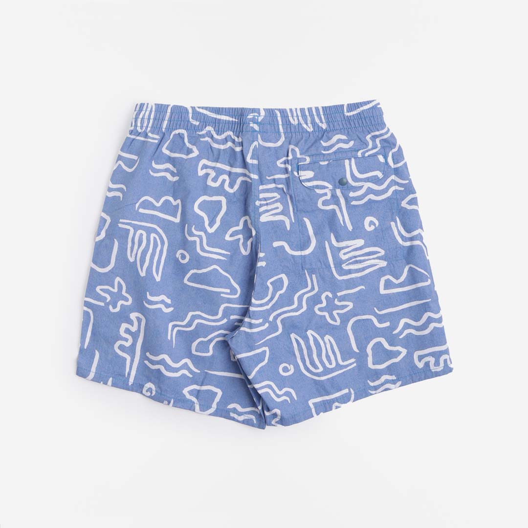 Patagonia Funhoggers Shorts, Channel Islands: Vessel Blue, Detail Shot 4