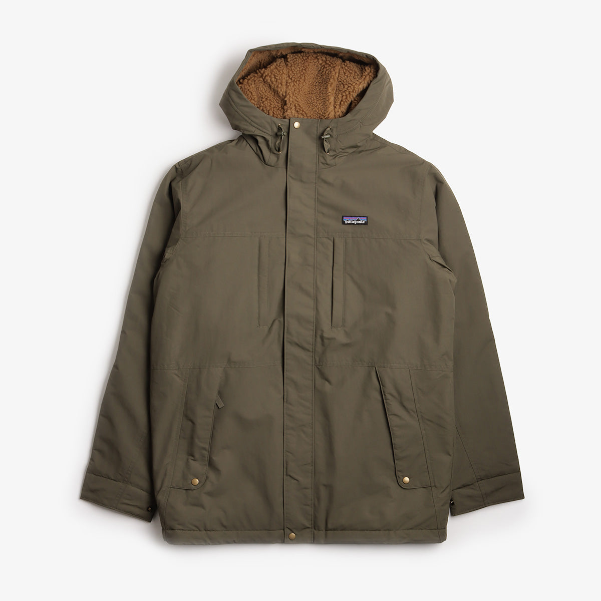 main Patagonia Isthmus Parka Jacket, Basin Green, Detail Shot 1