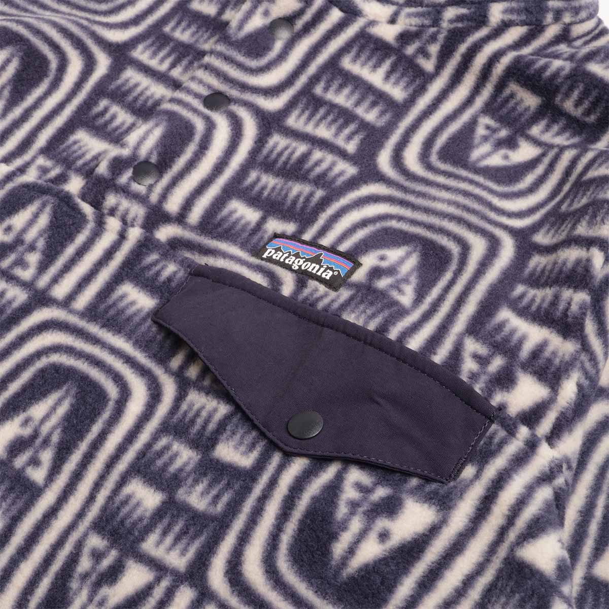 Patagonia Lightweight Synchilla Snap-T Fleece Pullover, Flow: Sunken Blue, Detail Shot 2
