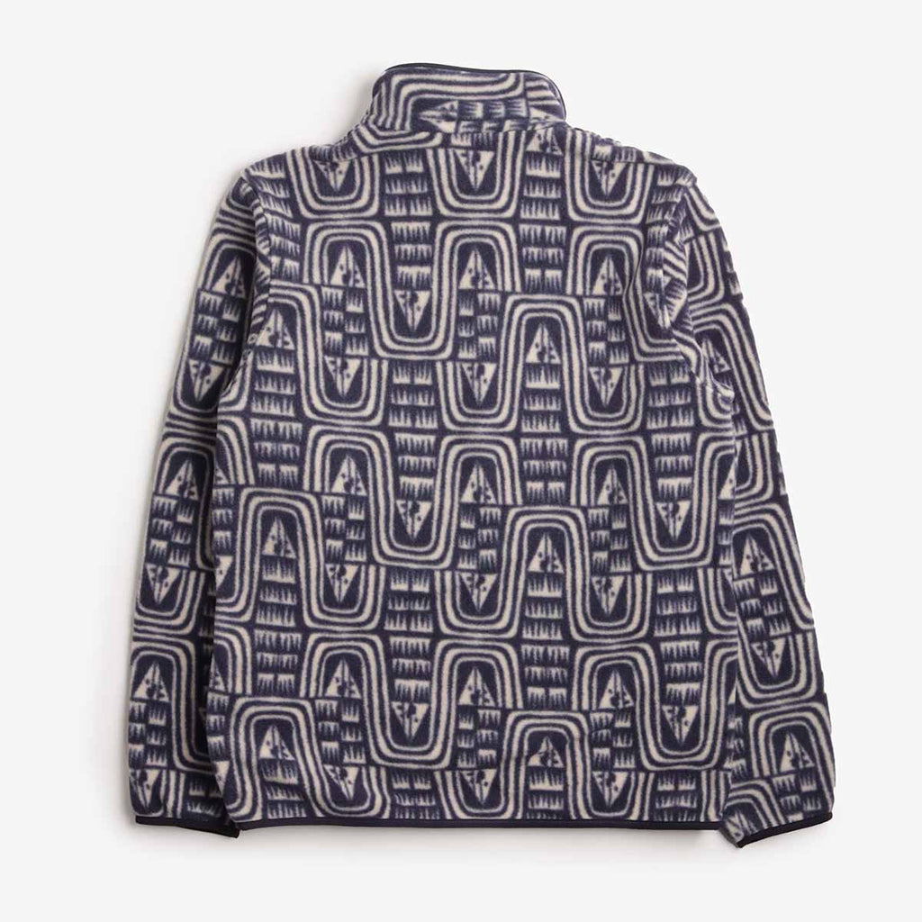 Patagonia Lightweight Synchilla Snap-T Fleece Pullover, Flow: Sunken Blue, Detail Shot 4