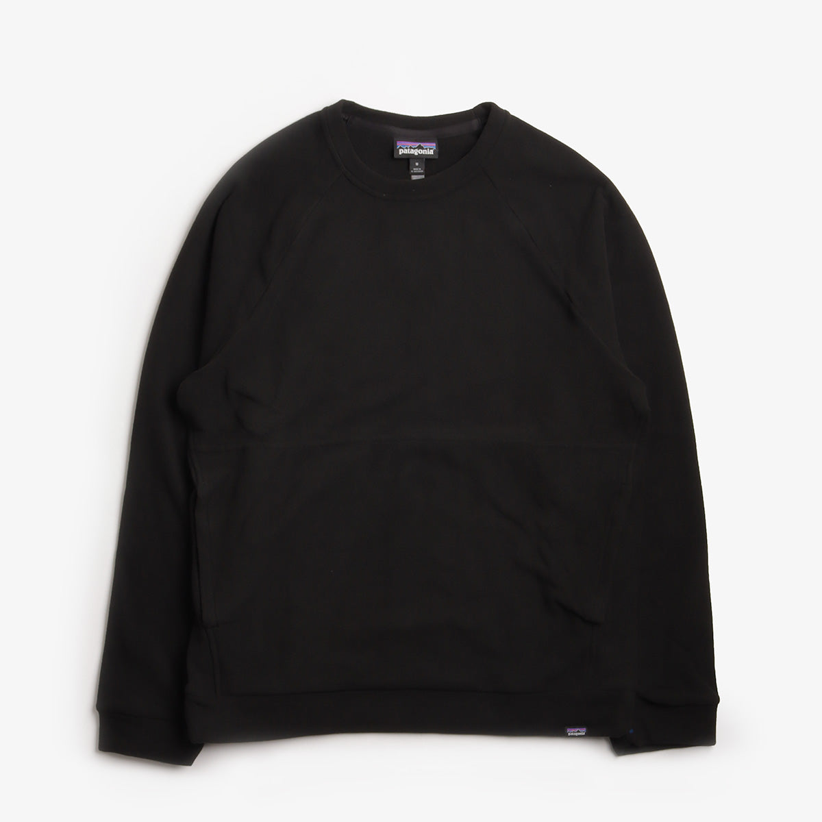 Patagonia Micro D Fleece Crewneck Sweatshirt, Black, Detail Shot 1