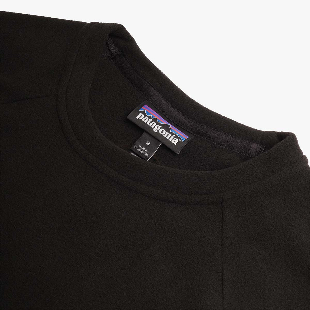 Patagonia Micro D Fleece Crewneck Sweatshirt, Black, Detail Shot 3
