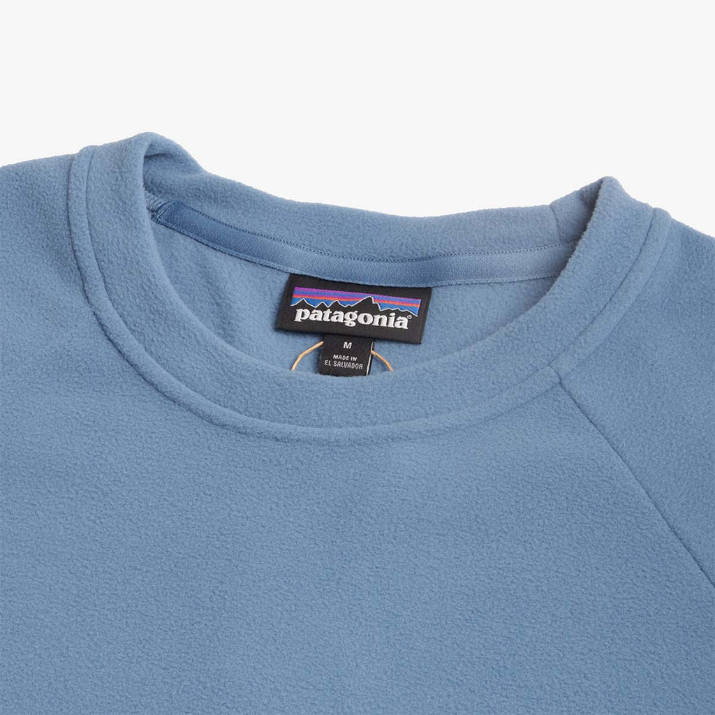 Patagonia Micro D Fleece Crewneck Sweatshirt, Still Blue, Detail Shot 2