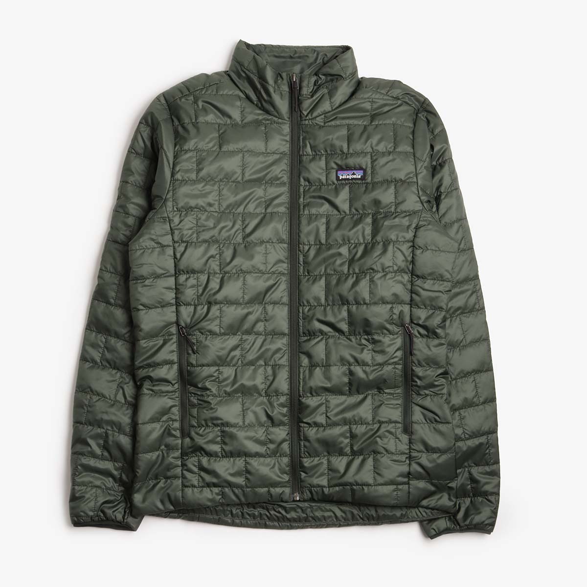 main Patagonia Nano Puff Jacket, Old Growth Green, Detail Shot 1