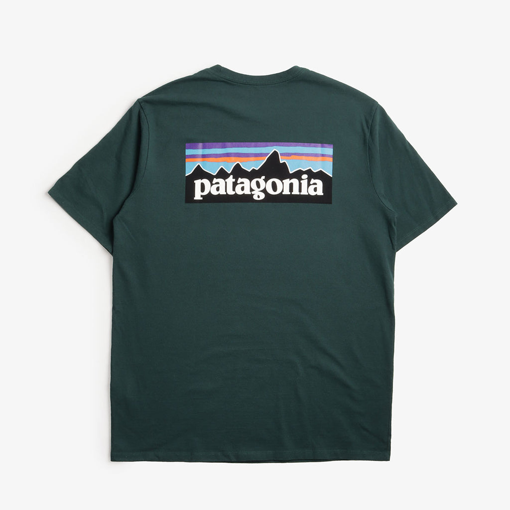Patagonia P-6 Logo Responsibili-Tee T-Shirt, Cascade Green, Detail Shot 2