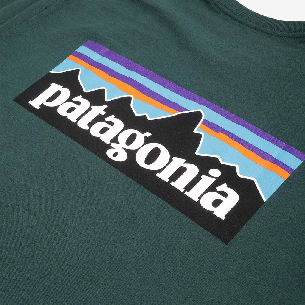 Patagonia P-6 Logo Responsibili-Tee T-Shirt, Cascade Green, Detail Shot 5