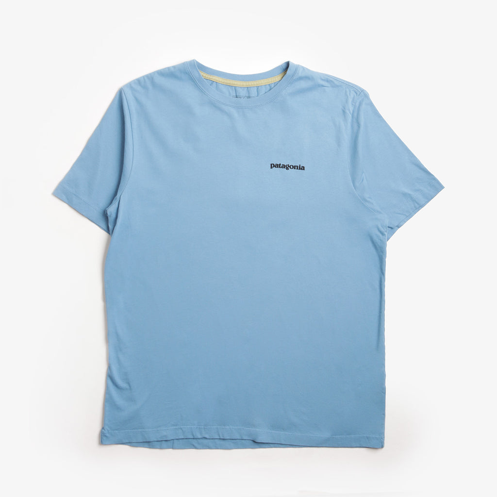 Patagonia P-6 Logo T-Shirt, Shore Blue, Detail Shot 1