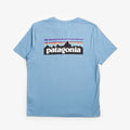 Patagonia P-6 Logo T-Shirt in Shore Blue, back view