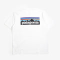 Patagonia P-6 Logo Responsibili-Tee in White, back print