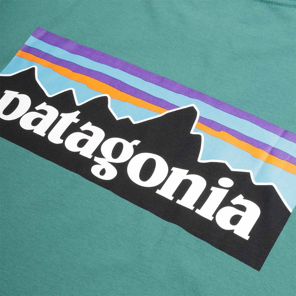 Patagonia P-6 Logo T-Shirt, Gem Green, Detail Shot 4