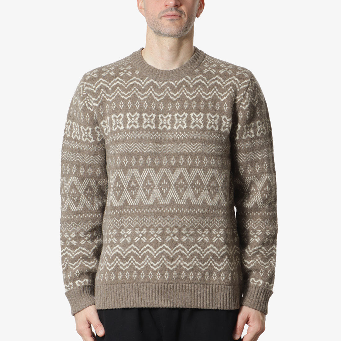 Patagonia Recycled Wool-Blend Sweater, Helmsman: Seabird Grey, Detail Shot 1