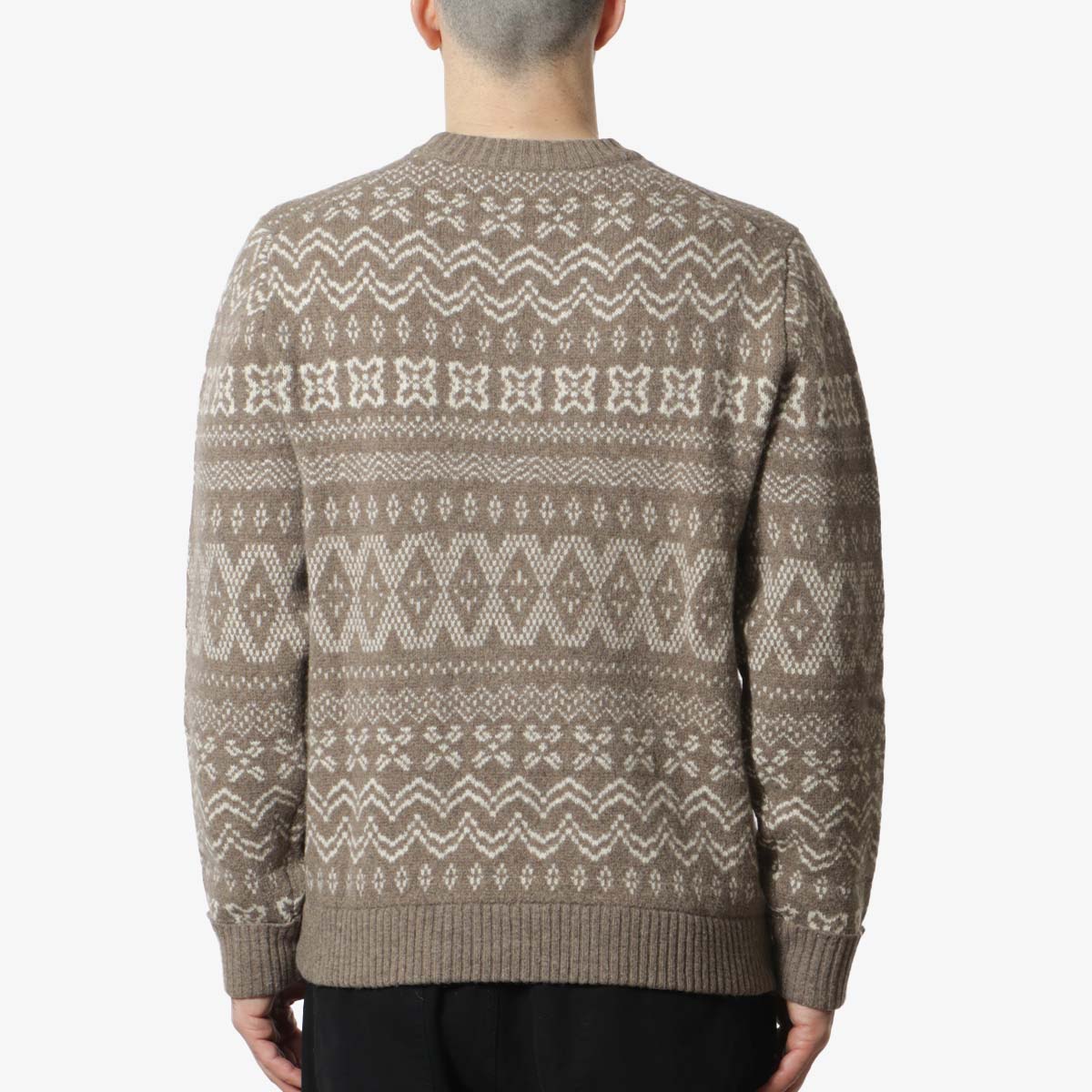 Patagonia Recycled Wool-Blend Sweater, Helmsman: Seabird Grey, Detail Shot 3