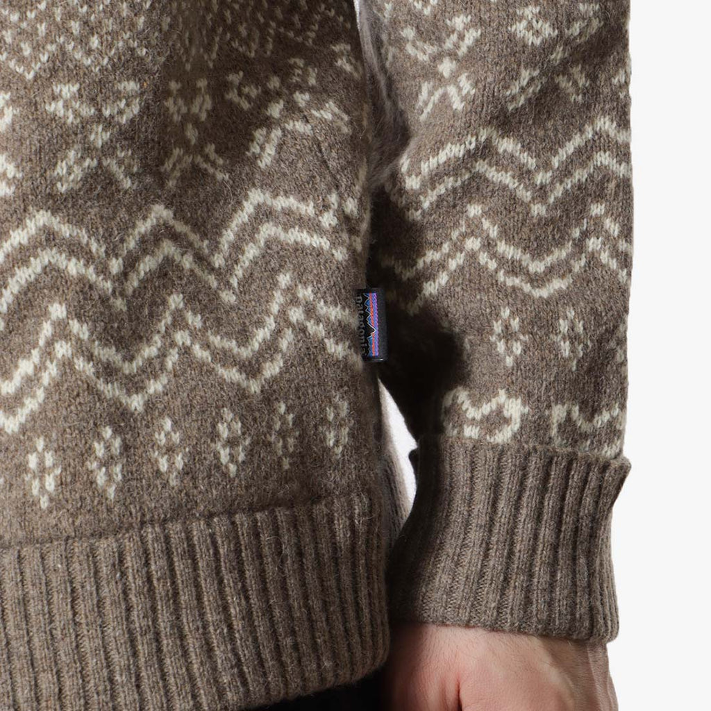 Patagonia Recycled Wool-Blend Sweater, Helmsman: Seabird Grey, Detail Shot 4