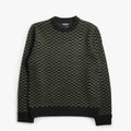 Patagonia Recycled Wool-Blend Sweater, Finned: Old Growth Green, Detail Shot 1