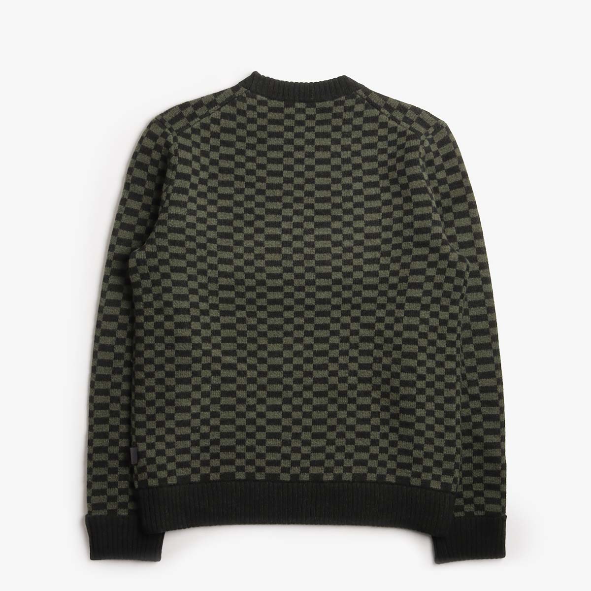 Patagonia Recycled Wool-Blend Sweater, Finned: Old Growth Green, Detail Shot 2