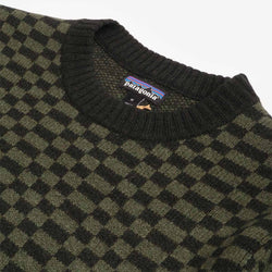 thumbnail Patagonia Recycled Wool-Blend Sweater, Finned: Old Growth Green, Detail Shot 3