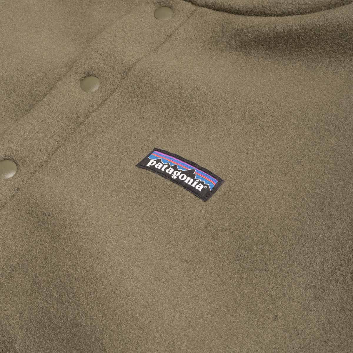Patagonia Retro Pile 1 2 Snap Pullover, Old Growth Green, Detail Shot 3