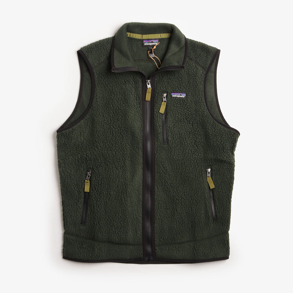 Patagonia Retro Pile Vest, Old Growth Green, Detail Shot 1