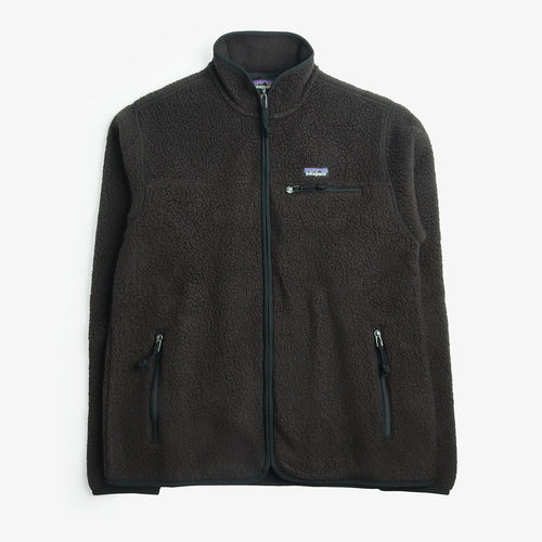 Patagonia Retro Pile Jacket in Black, front view