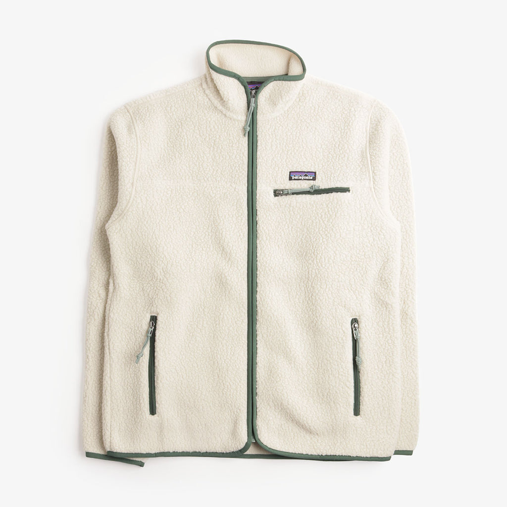 Patagonia Retro Pile Jacket in Cream, front view