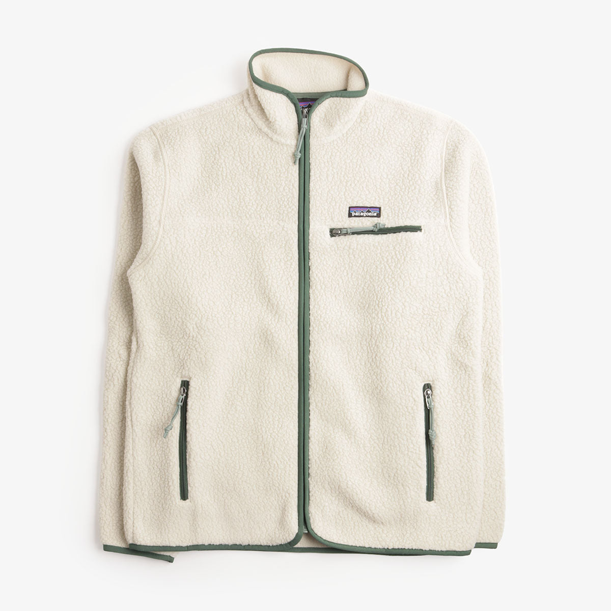 Patagonia Retro Pile Jacket in Cream, front view