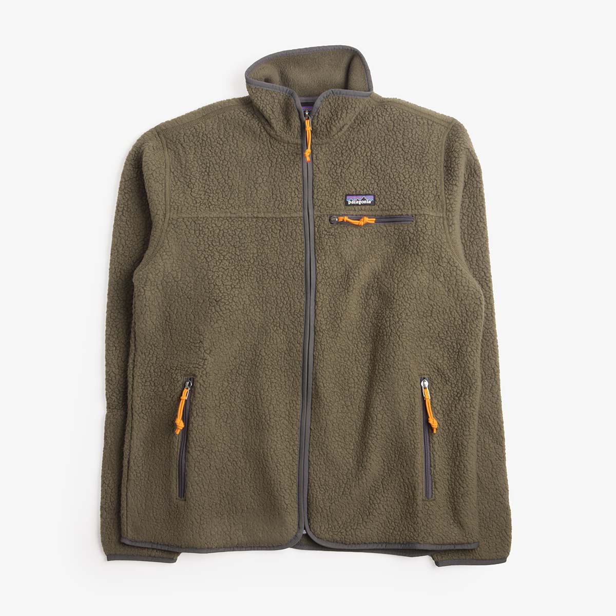 Patagonia Retro Pile Jacket in Green, front view
