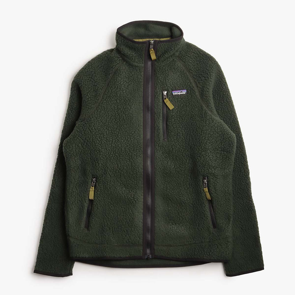 Patagonia Retro Pile Jacket, Old Growth Green, Detail Shot 1