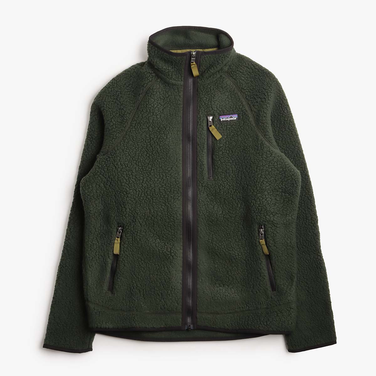 main Patagonia Retro Pile Jacket, Old Growth Green, Detail Shot 1