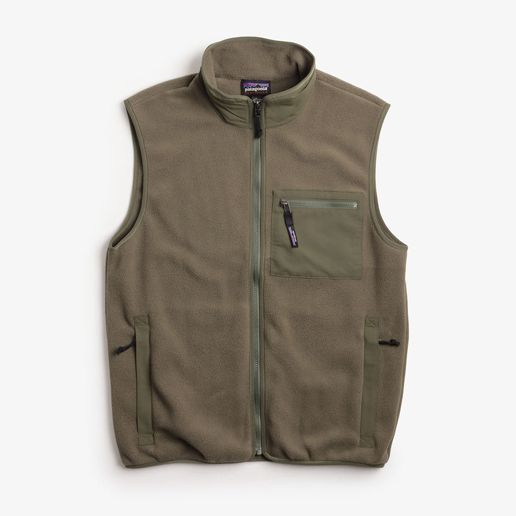 Patagonia Synchilla Fleece Vest, Basin Green, Detail Shot 1