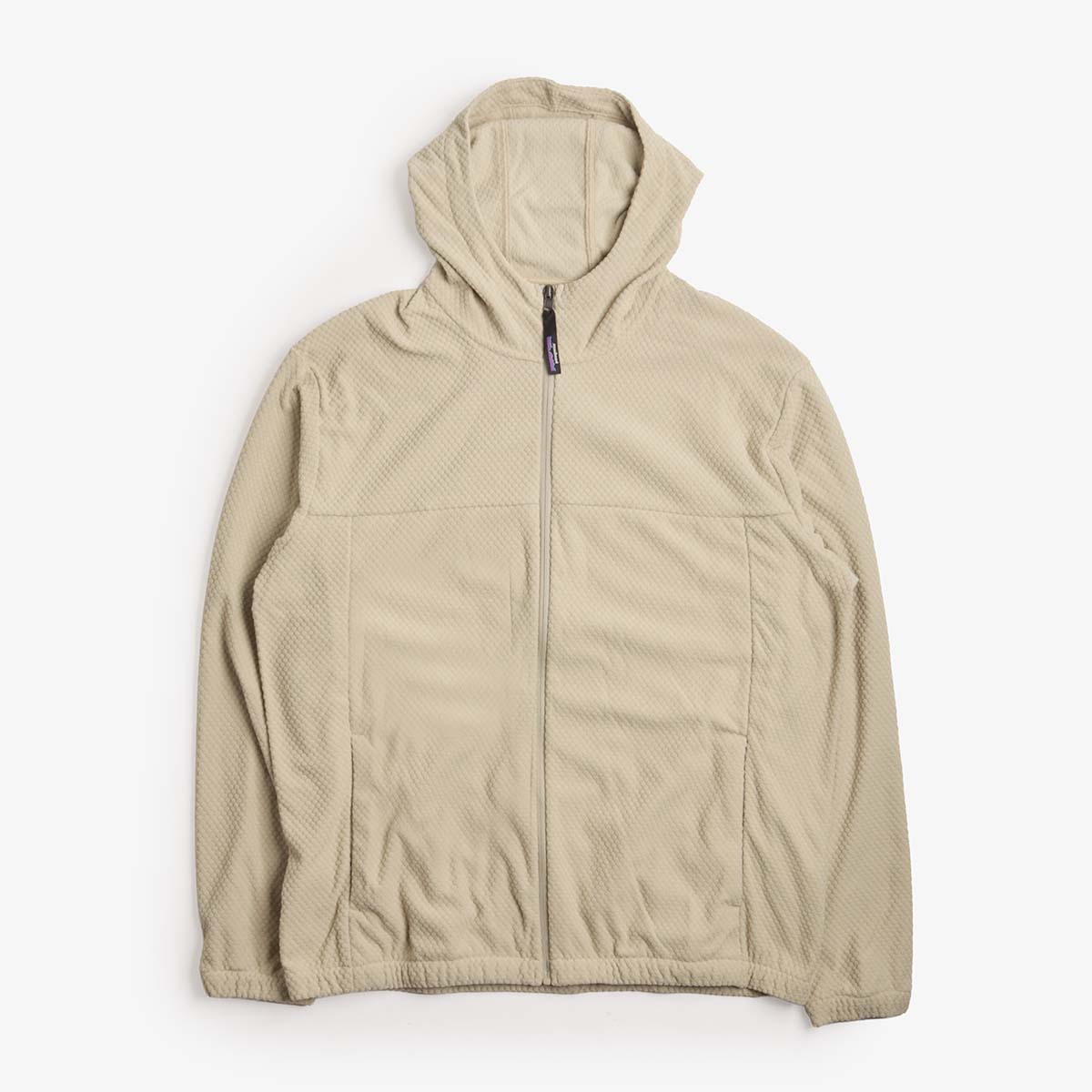 main Patagonia Textured Fleece Hoodie, Weathered Stone, Detail Shot 1