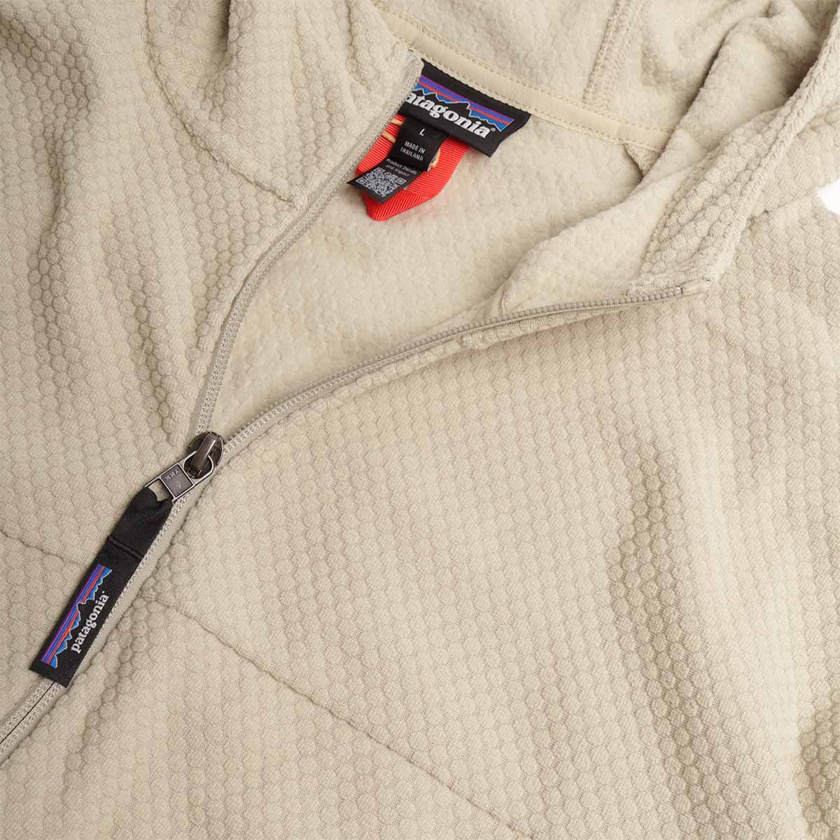 Patagonia Textured Fleece Hoodie, Weathered Stone, Detail Shot 2