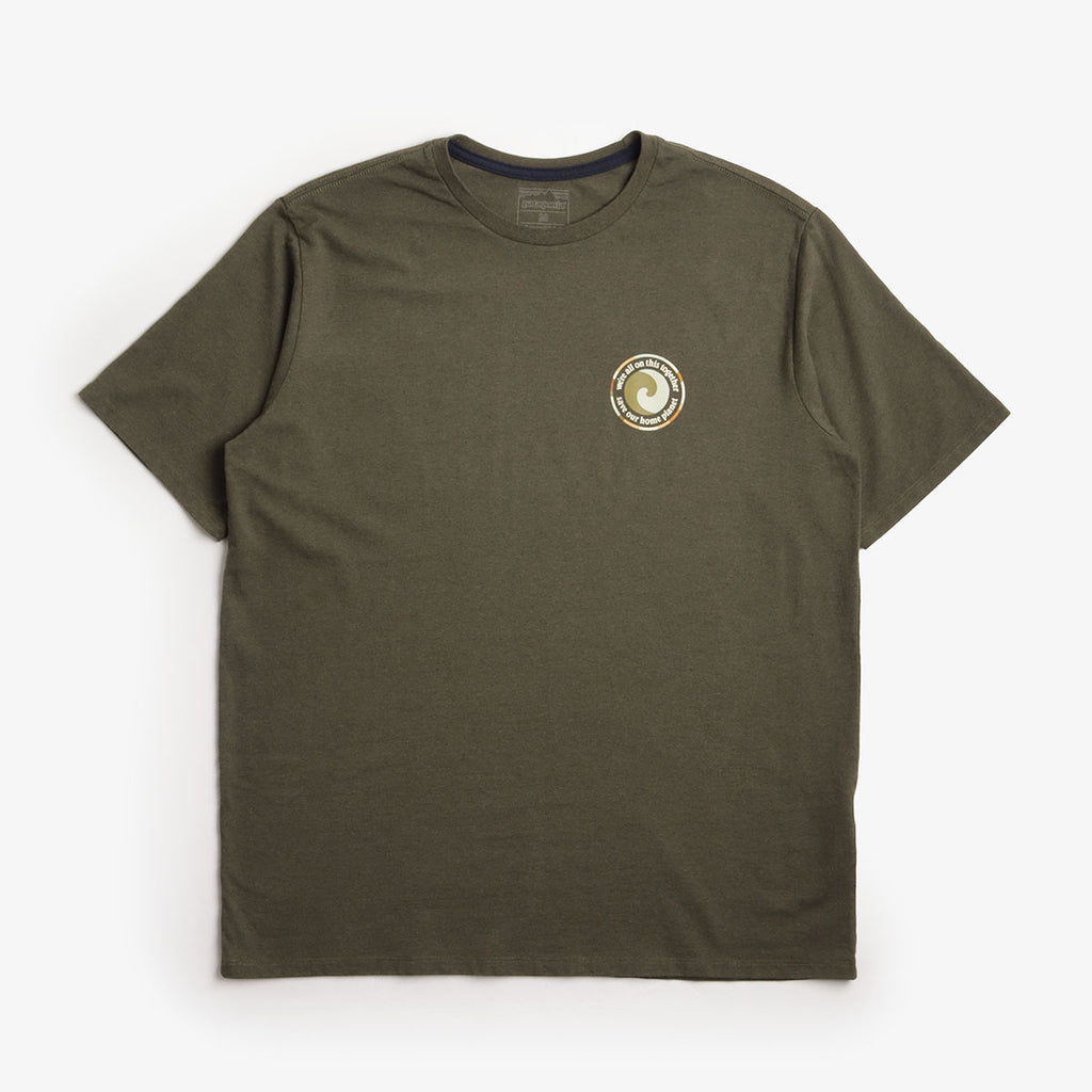 Patagonia Unity Fitz Responsibili-Tee T-Shirt, Basin Green, Detail Shot 1