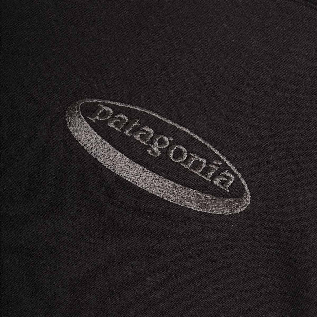Patagonia '95 Oval Logo Uprisal Crew Sweatshirt, Black, Detail Shot 3