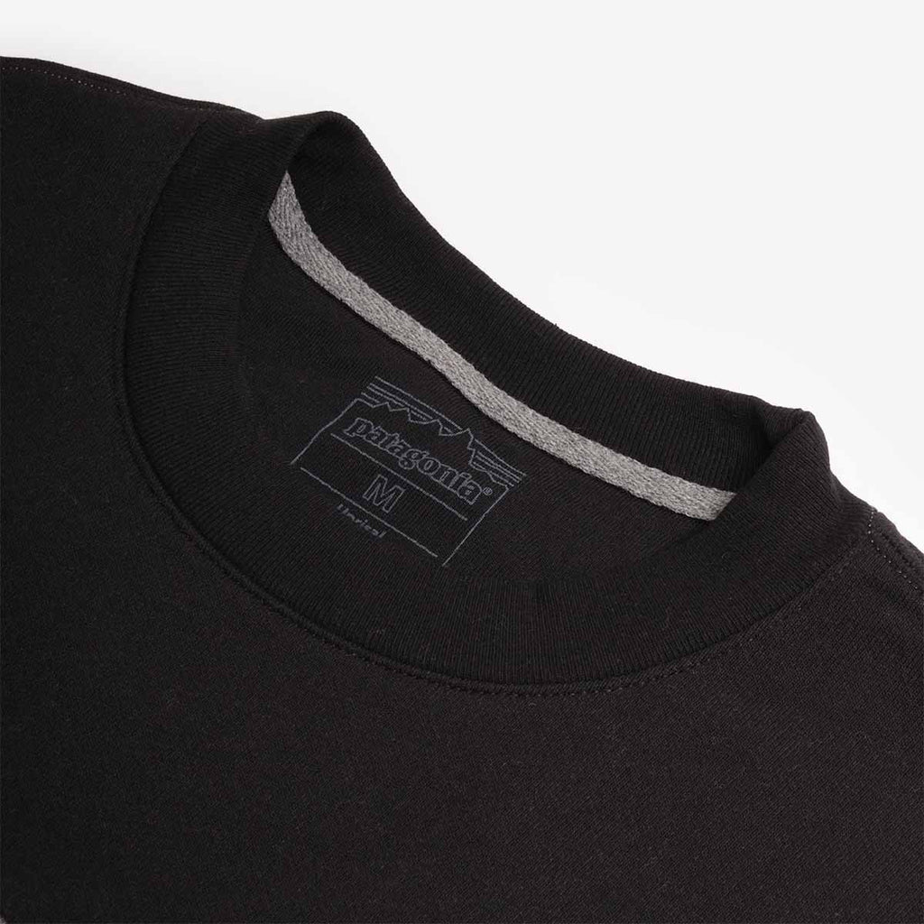 Patagonia '95 Oval Logo Uprisal Crew Sweatshirt, Black, Detail Shot 4