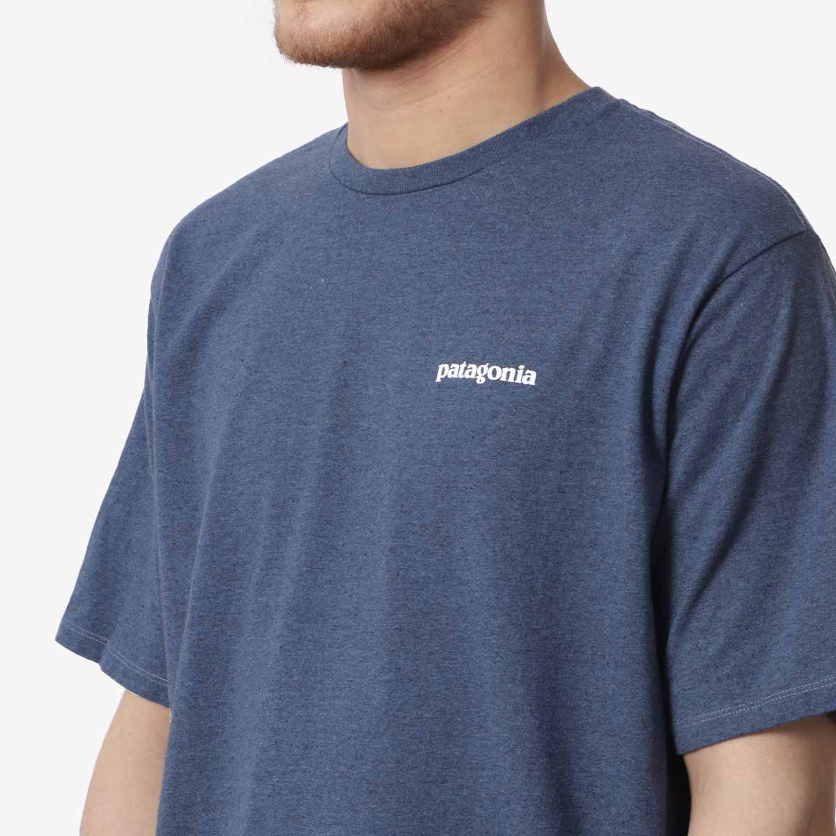 Patagonia P-6 Logo Responsibili-Tee T-Shirt, Utility Blue, Detail Shot 3
