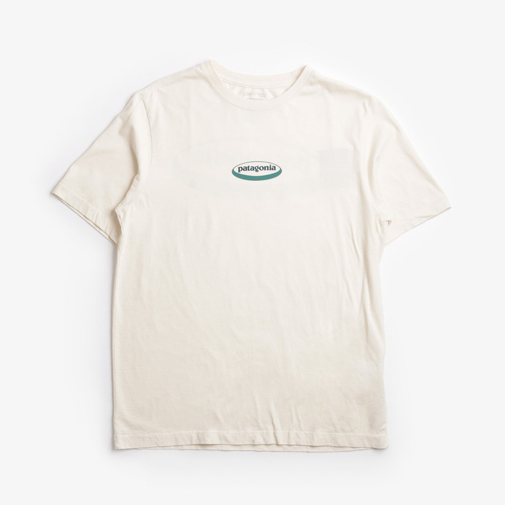 Patagonia '95 Oval Logo T-Shirt, Undyed Natural, Detail Shot 1