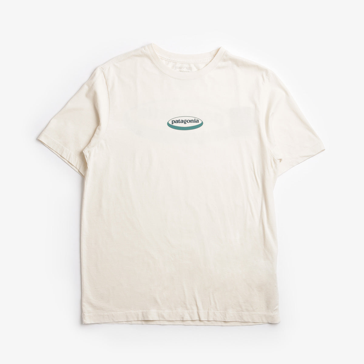 main Patagonia '95 Oval Logo T-Shirt, Undyed Natural, Detail Shot 1