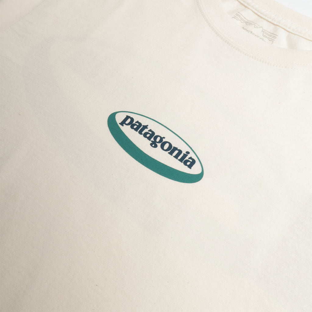 Patagonia '95 Oval Logo T-Shirt, Undyed Natural, Detail Shot 3