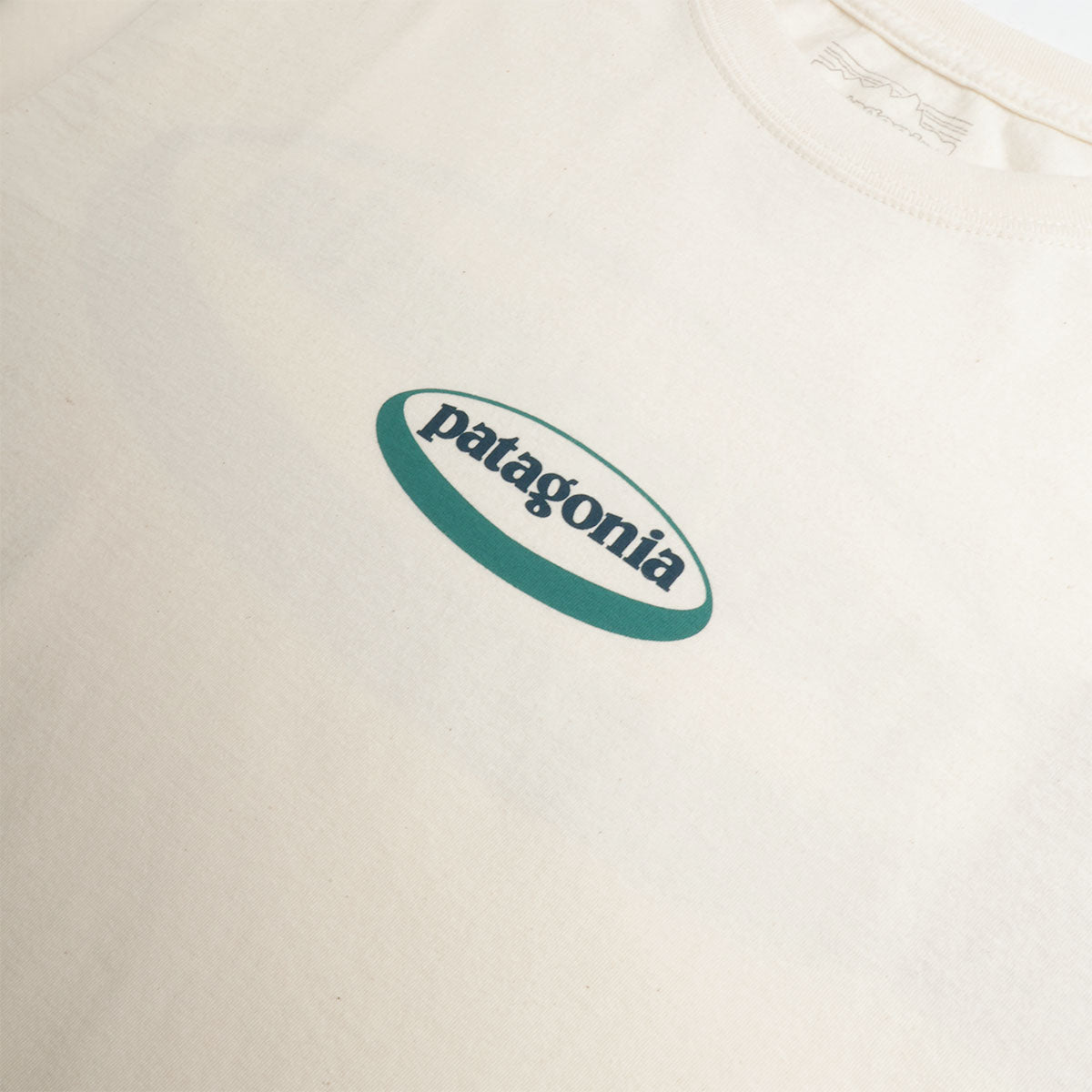 Patagonia '95 Oval Logo T-Shirt, Undyed Natural, Detail Shot 3