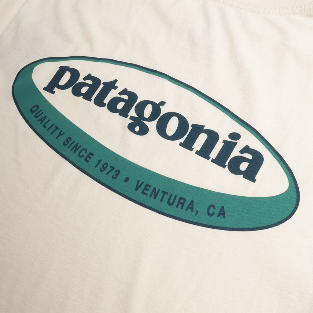 Patagonia '95 Oval Logo T-Shirt, Undyed Natural, Detail Shot 4