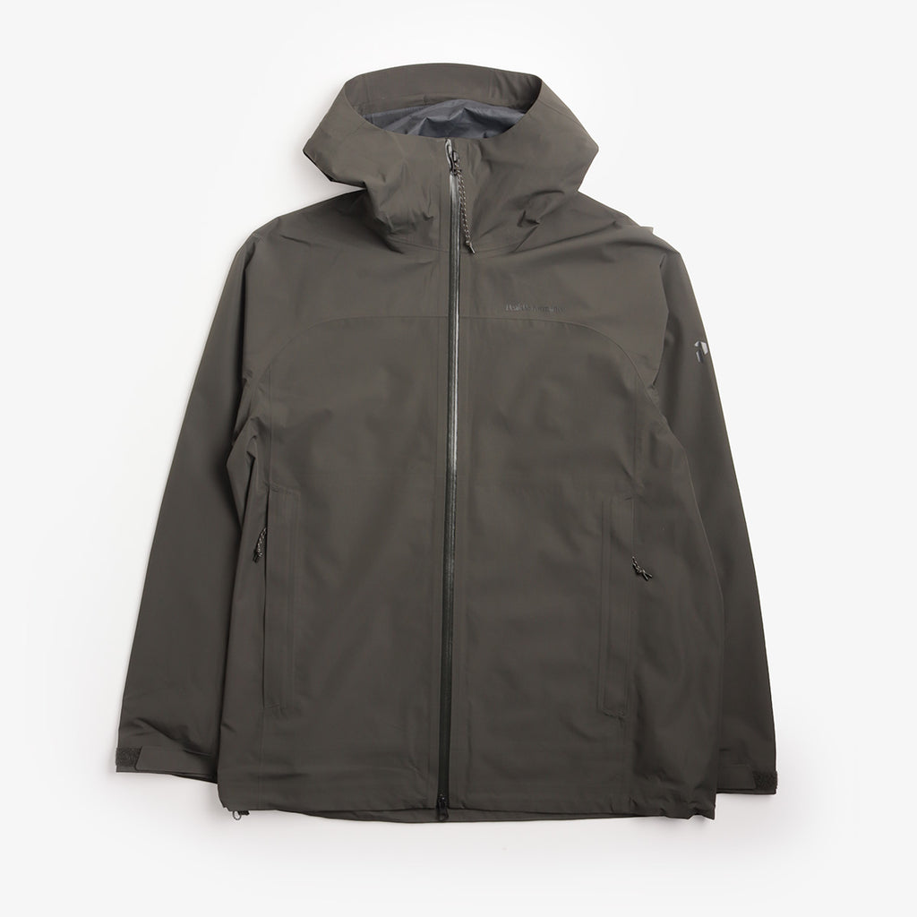 Peak Performance Treeline Shell Jacket in Olive Extreme, front view