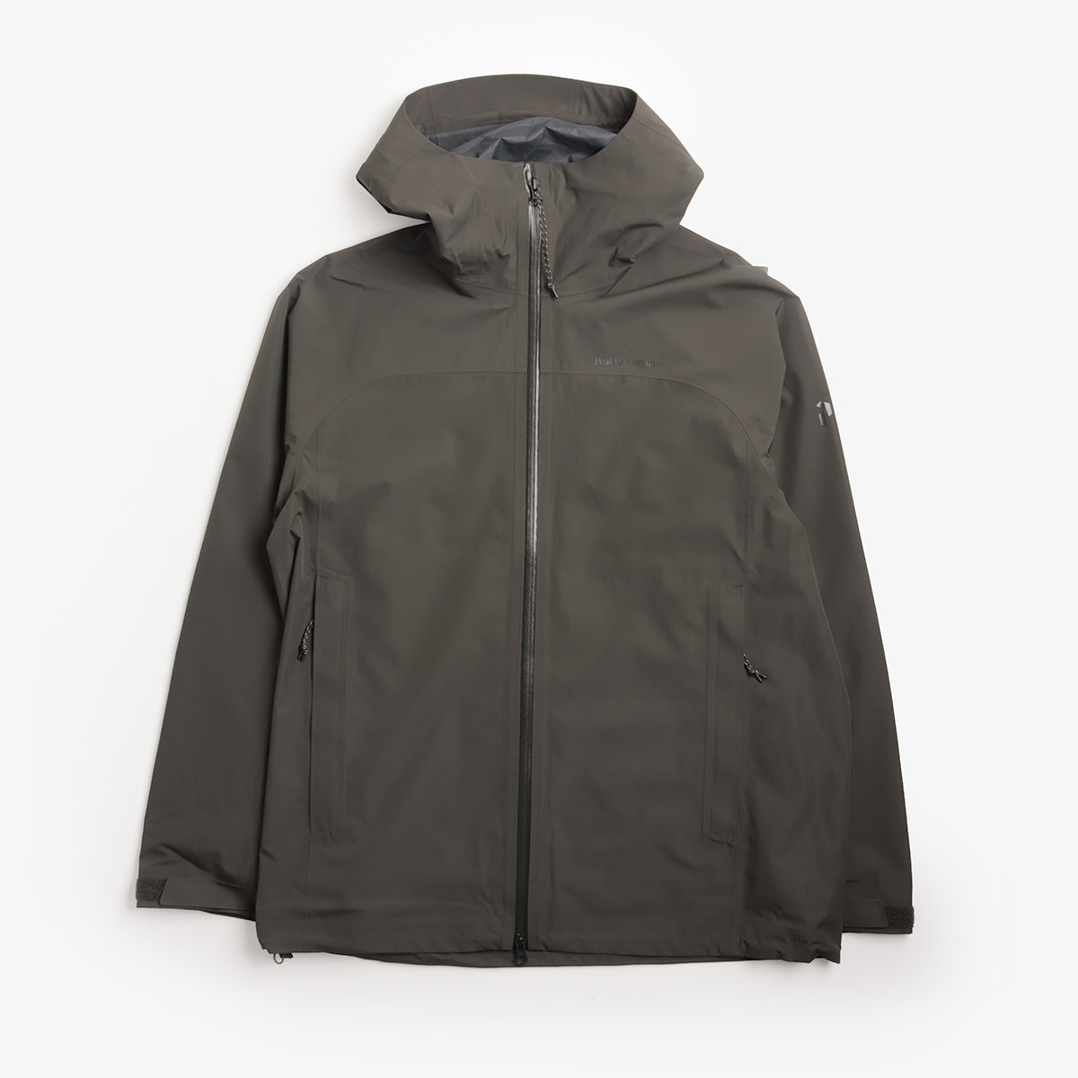 Peak Performance Treeline Shell Jacket in Olive Extreme, front view