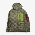 Peak Performance Helium Utility Down Hooded Jacket in Pine Needle, front view