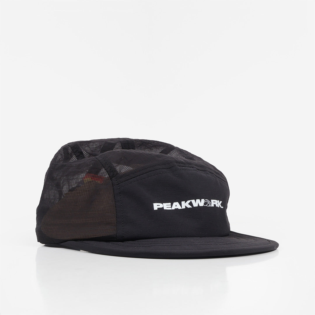 Peakwork Scramble Packable Running Cap, Black Mesh, Detail Shot 1
