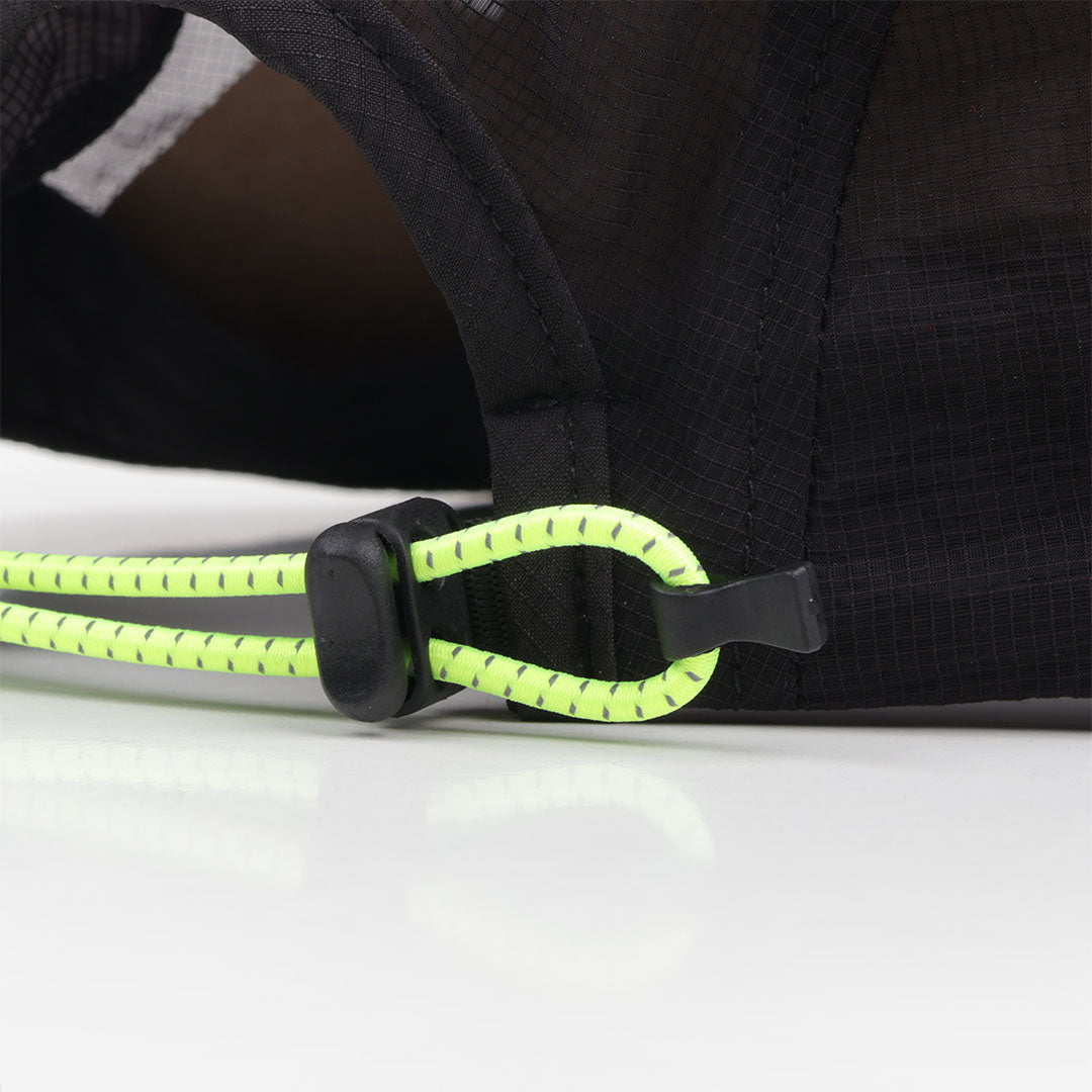 main Peakwork Scramble Packable Running Cap, Black Mesh, Detail Shot 4