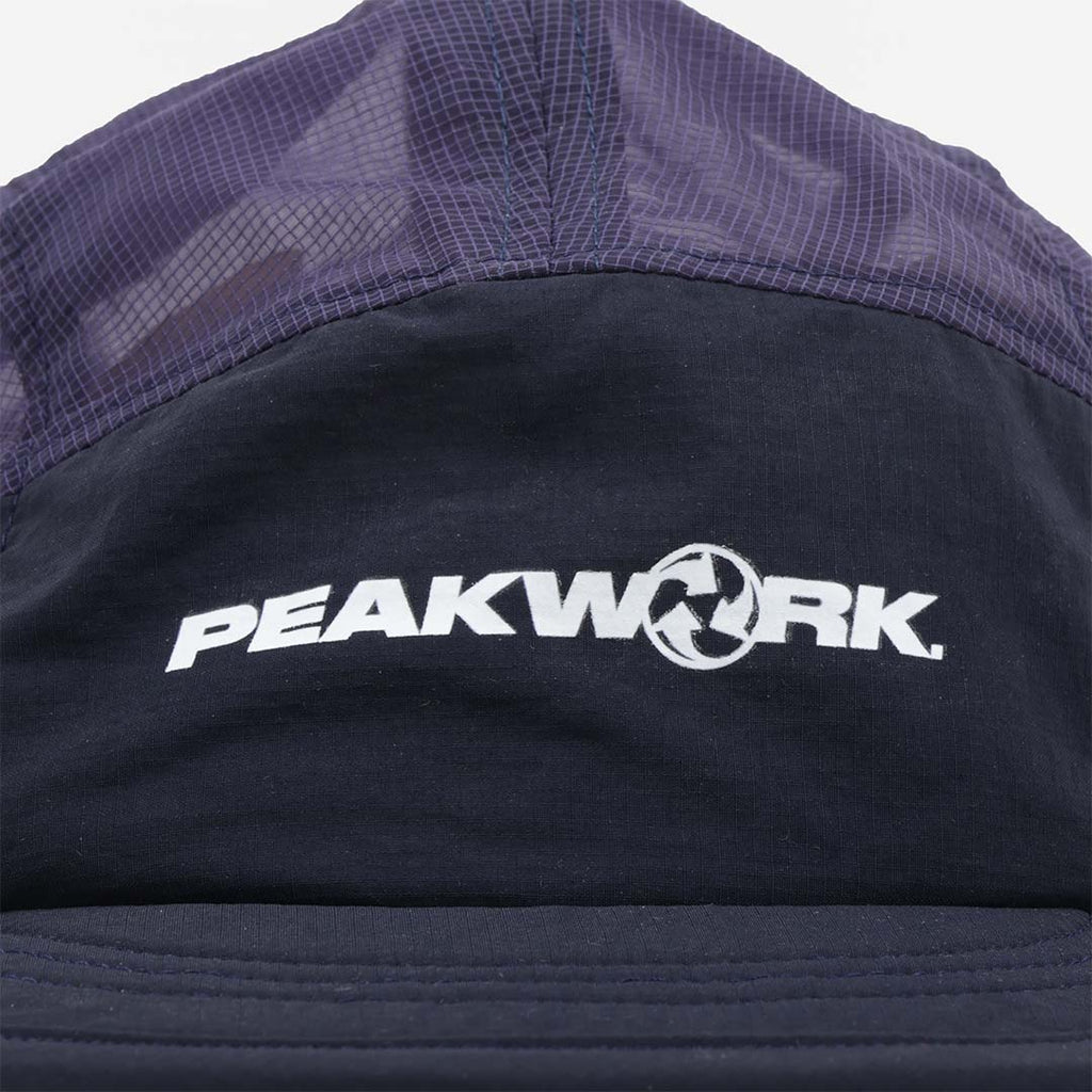 Peakwork Scramble Packable Running Cap, Navy Mesh, Detail Shot 2
